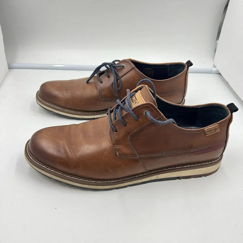 Pikolinos Men’s Leather Lace Oxford Brown, Size US 8.5-9M, EUR 42